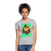Lade das Bild in den Galerie-Viewer, Scary Gamer Damen T-Shirt - Grau meliert