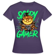Lade das Bild in den Galerie-Viewer, Scary Gamer Damen T-Shirt - Dunkellila