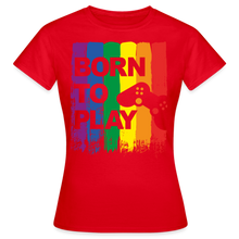 Lade das Bild in den Galerie-Viewer, Born To Play Damen T-Shirt - Rot