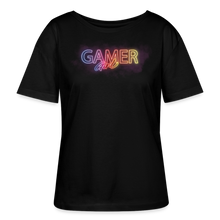 Lade das Bild in den Galerie-Viewer, Gamer Girl Neon Damen Bio-T-Shirt SERENA - Schwarz
