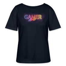 Lade das Bild in den Galerie-Viewer, Gamer Girl Neon Damen Bio-T-Shirt SERENA - Navy
