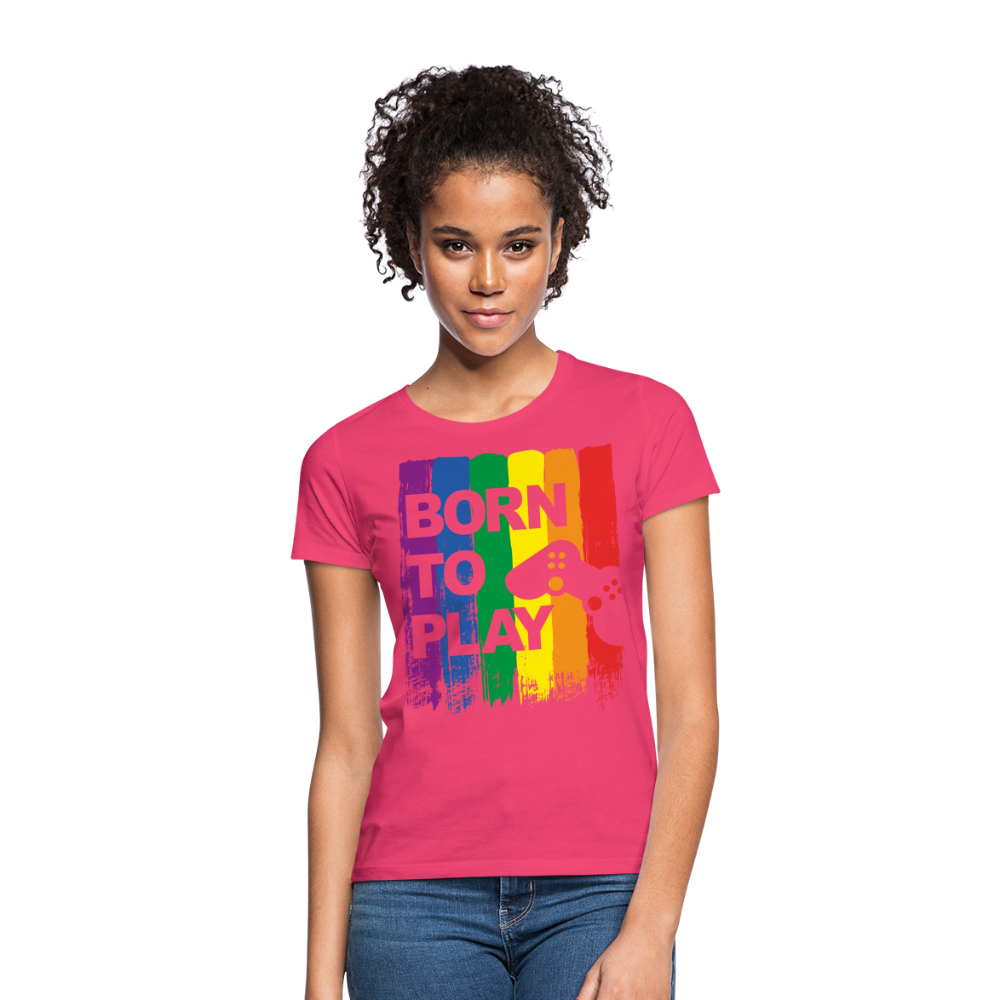 Born To Play Damen T-Shirt - Azalea